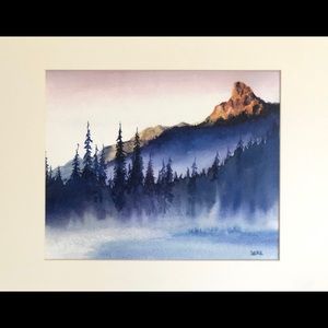Western Landscape Print Matted 11 x 14